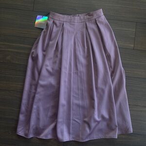 MISSGUIDED satin Mauve pleated midi skirt BNWT
